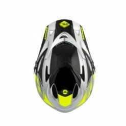 Marque Casque Intégral Kenny® Down Hill - Gris/Jaune Fluo -Vélos complets Soldes casque downhill neon yellow silver 2