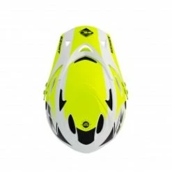 Marque Casque Intégral Kenny® Down Hill - Blanc/Jaune Fluo -Vélos complets Soldes casque downhill white neon yellow 2