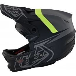 Marque Casque Intégral Troy Lee Design® D3 Fiberlite Slant - Gris/Jaune 3 Marque Casque Intégral Troy Lee Design® D3 Fiberlite Slant - Gris/Jaune
