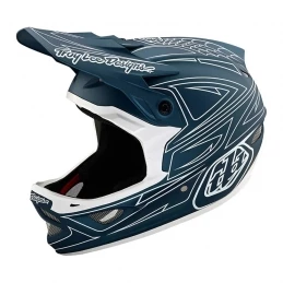 Marque Casque Intégral Troy Lee Design® D3 Fiberlite Spiderstripe - Bleu 3 Marque Casque Intégral Troy Lee Design® D3 Fiberlite Spiderstripe - Bleu