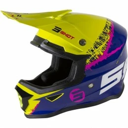 Marque Casque Intégral Shot® Storm KID - Violet/Jaune 3 Marque Casque Intégral Shot® Storm KID - Violet/Jaune