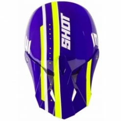 Marque Casque Intégral Shot® Shining - Bleu/Jaune Fluo -Vélos complets Soldes casque shot furious shining navy glossy bmx race old school 1