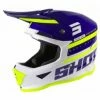 Marque Casque Intégral Shot® Shining - Bleu/Jaune Fluo -Vélos complets Soldes casque shot furious shining navy glossy bmx race old school