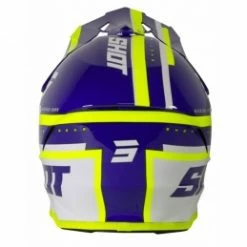 Marque Casque Intégral Shot® Shining - Bleu/Jaune Fluo -Vélos complets Soldes casque shot furious shining navy glossy bmx race old school 2