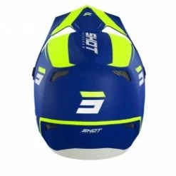 Marque Casque BMX Shot® Rogue United KID - Bleu/Jaune Fluo -Vélos complets Soldes casque shot rogue united blue neon yellow glossy 2