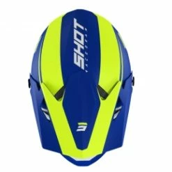 Marque Casque Intégrale Shot® Rogue United - Bleu/Jaune Fluo -Vélos complets Soldes casque shot rogue united blue neon yellow glossy 5