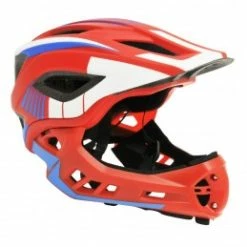 Marque Casque BMX/DH Kiddi Moto® IKON Rouge/Bleu/Blanc