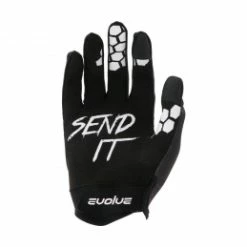 Marque Gants BMX Evolve® Splatter KID - Blanc/Noir -Vélos complets Soldes gants evolve splatter enfant white black 1