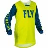 Marque Maillot Fly - Kinetic Wave 2022 - Enfant - BLEU / JAUNE -Vélos complets Soldes maillot fly kinetic wave 2022 enfant bleu jaune bmx race