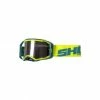 Marque Masque Shot® Lite - Jaune/Bleu -Vélos complets Soldes masque shot lite neon yellow blue glossy